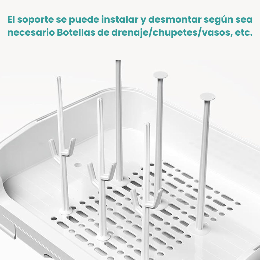 Escurridor y almacenamiento seguro para Tu Bebé