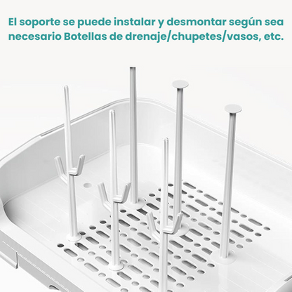 Escurridor y almacenamiento seguro para Tu Bebé
